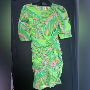 FarmRio for Anthropologie Resort Leaf Print Dress